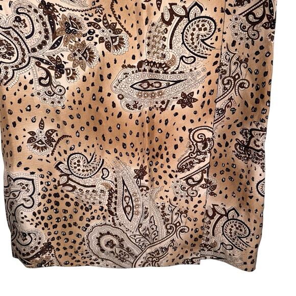 Vintage Y2K Worthington Sz‎ 6 100% Silk Paisley Faux Wrap Maxi Skirt Preppy - Picture 5 of 10